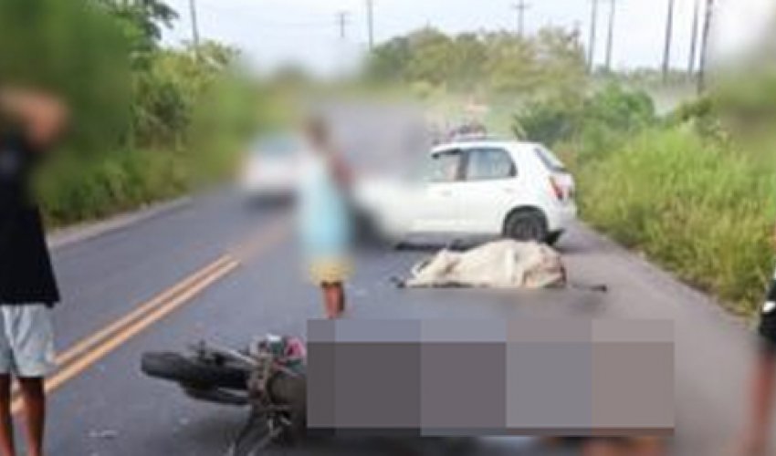 Casal sofre grave acidente de moto próximo a cidade de Candeias