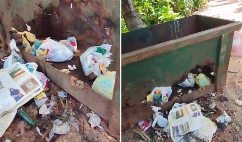 Morador pede coleta de lixo em Arembepe